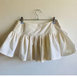I am Gia XS White High Waisted Micro Y2K Mini Accordian Skirt